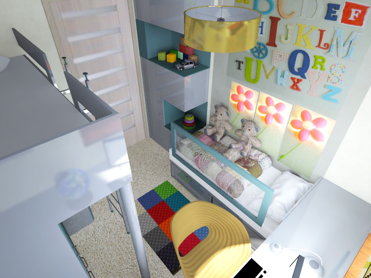 wizualizacja pokoju dziecięcego