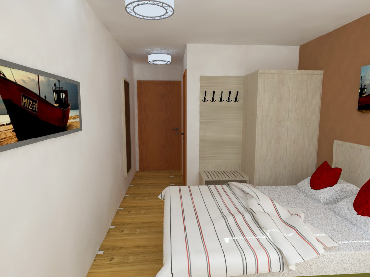 projekt pokoju w pensjonacie