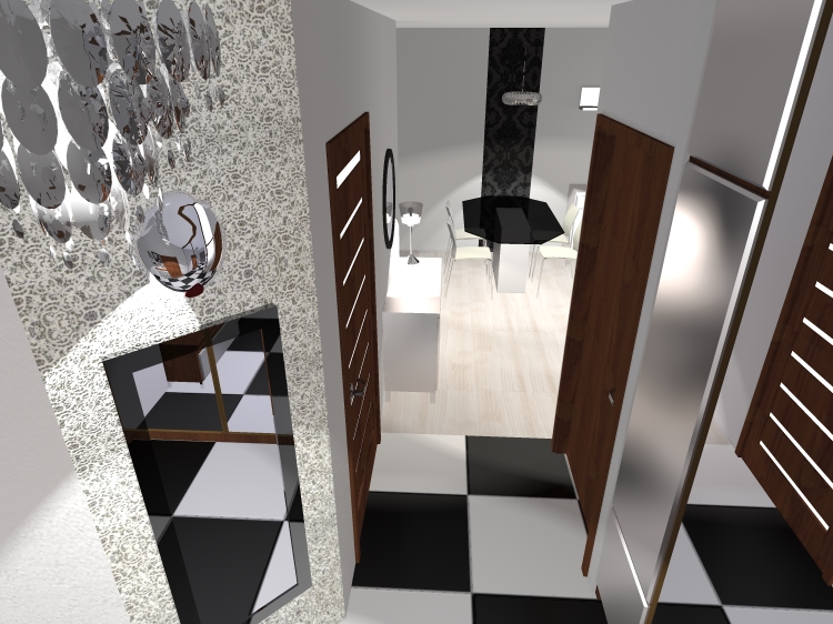 wizualizacja przedpokoju w bloku