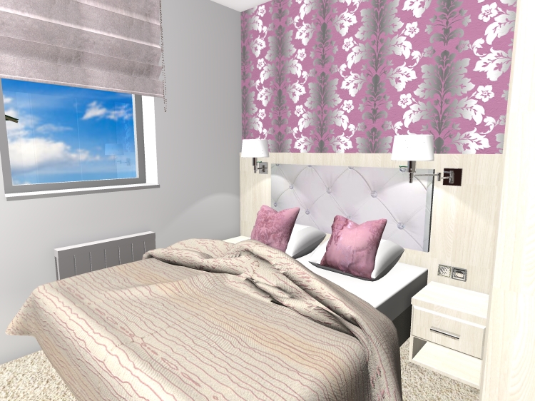 wizualizacja sypialni w bloku