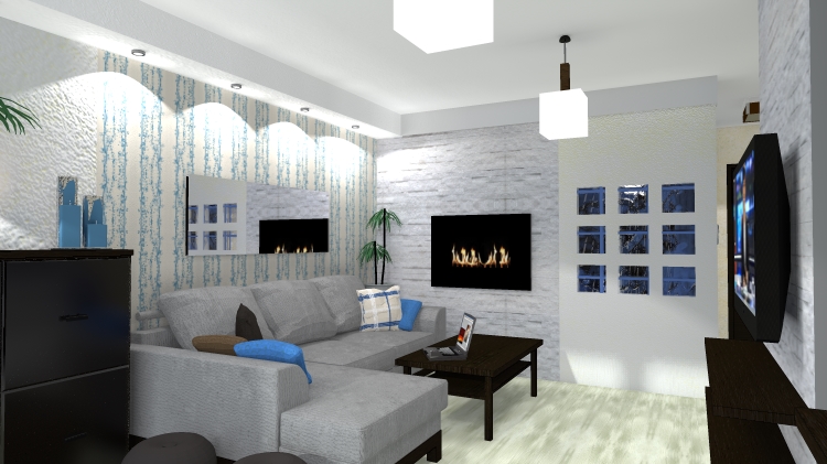 projekt metamorfozy salonu w bloku