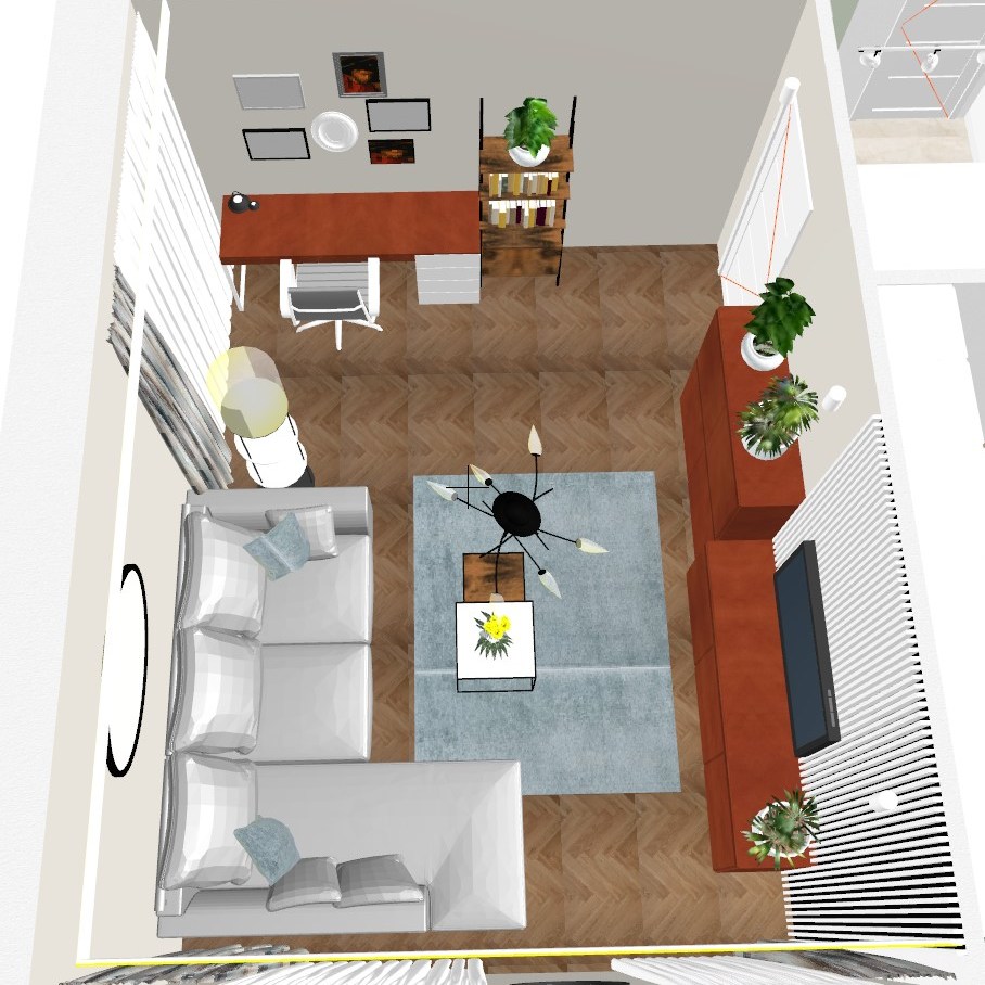 poglądowa wizualizacja salonu